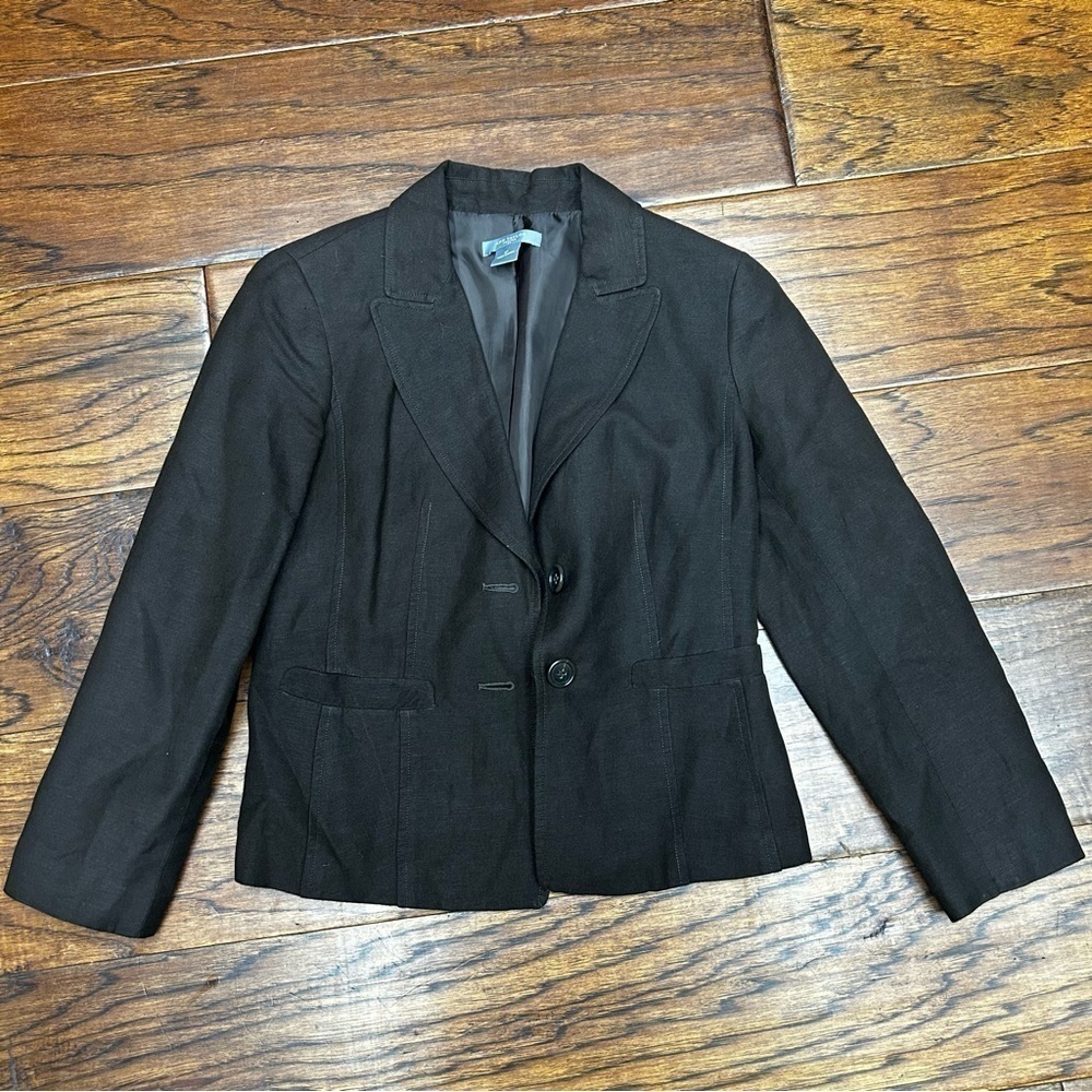 Ann Taylor petite linen blend blazer‎